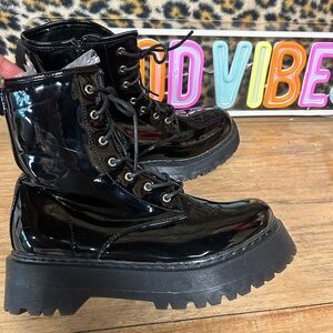 New patent combat boots